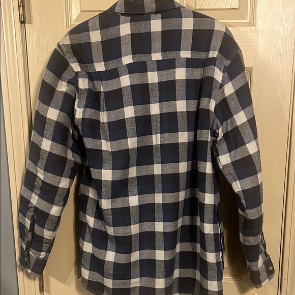 Wrangler Blue Plaid Flannel Shacket size S - Picture 6 of 8